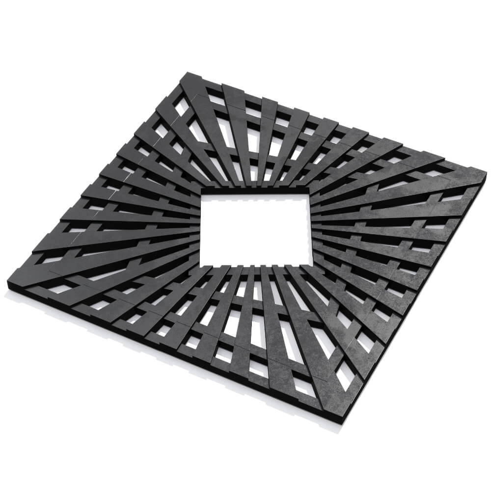 Приствольная решетка для дерева ZKING ATMOSPHERE 1.2х1.2м Черная в Соликамске фото