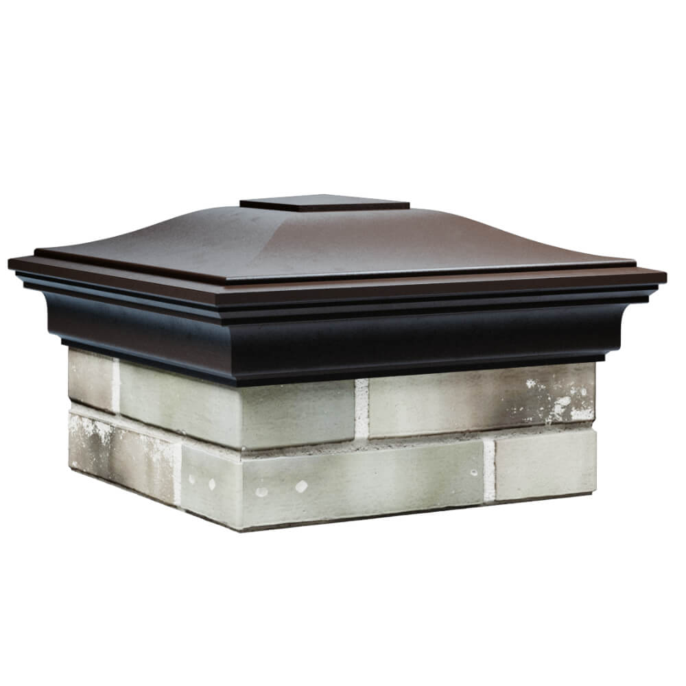 Колпак Zking Монблан Коричневый на столб 1.5х1.5 кирпича (385х385мм) в Соликамске фото