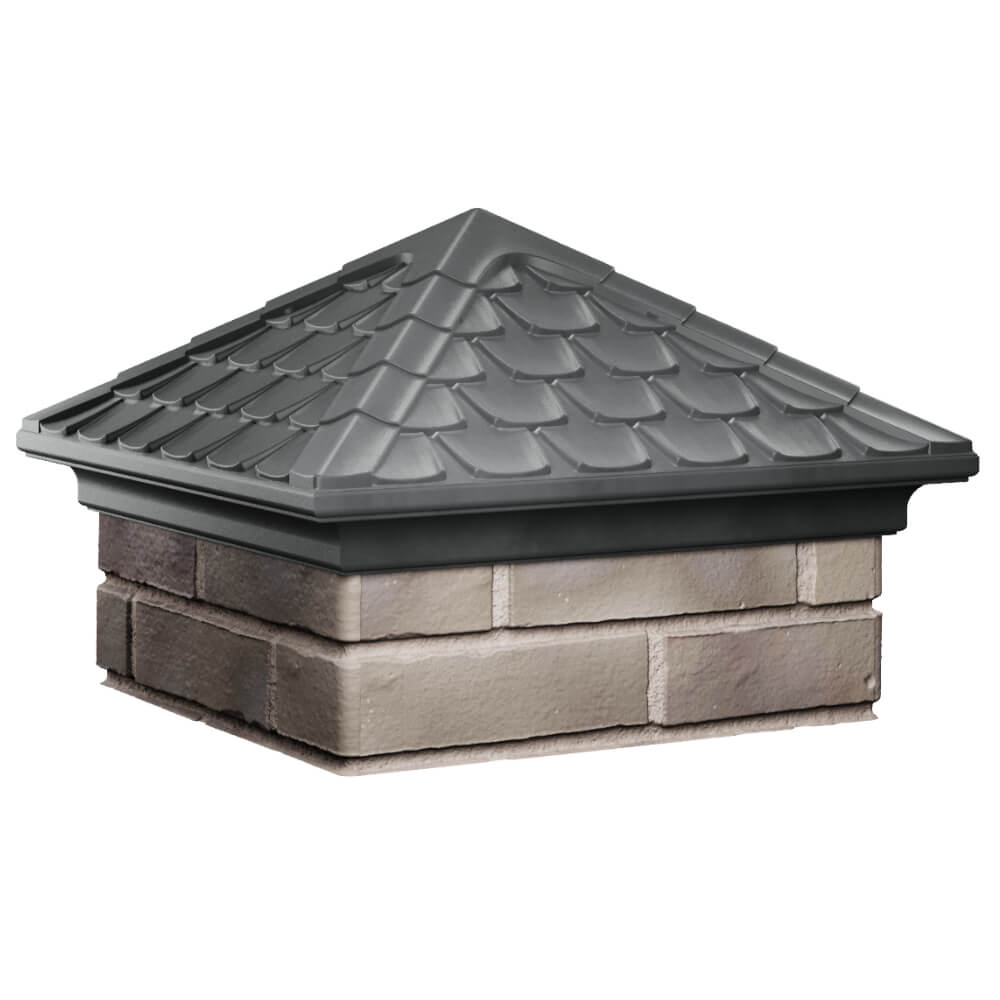 Колпак Zking Эльбрус Серый на столб 1.5х1.5 кирпича (385х385мм) в Соликамске фото