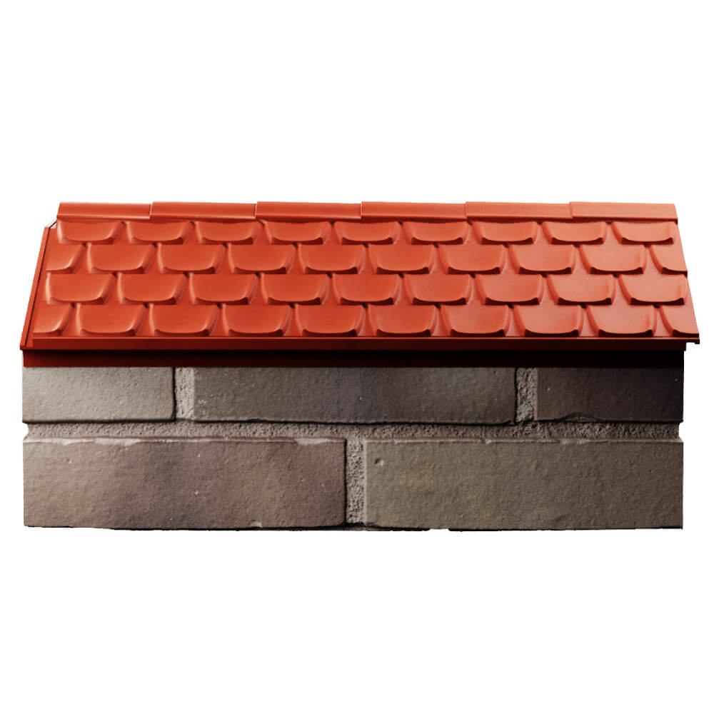 Парапет Zking Эльбрус Красный с посадкой на 1 кирпич (255мм) в Соликамске фото