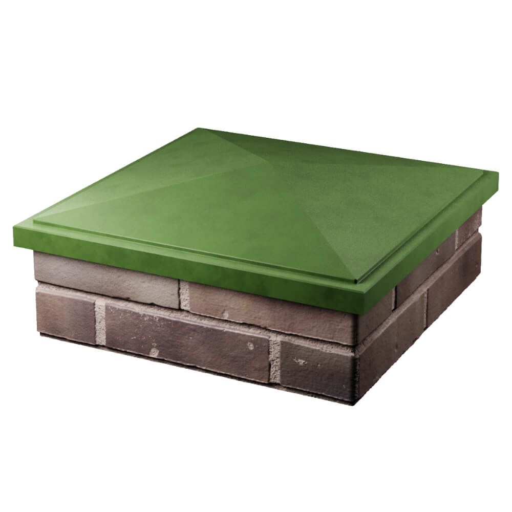 Колпак Zking БонаМоно Зеленый на столб 2х2 кирпича (515х515, 530х530мм) в Соликамске фото