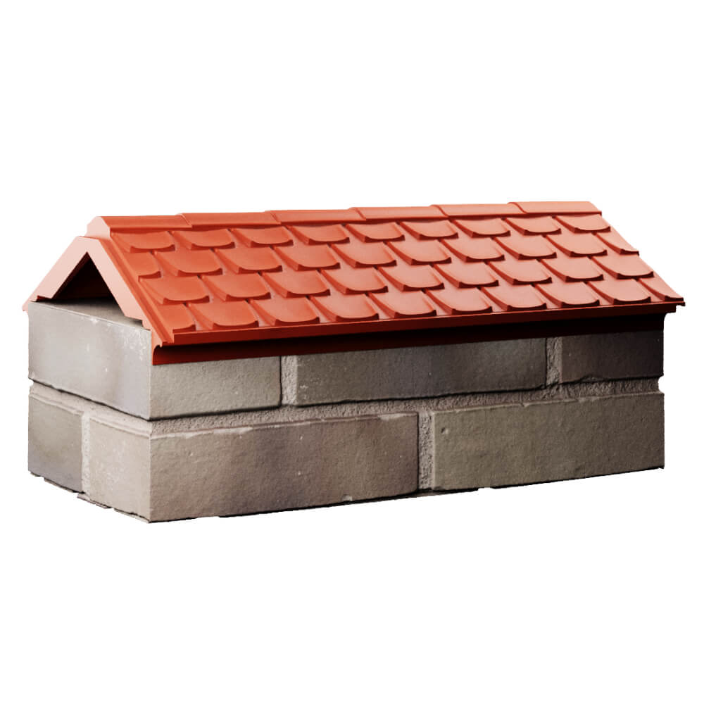 Парапет Zking Эльбрус Красный с посадкой на 1 кирпич (255мм) Соликамск фото