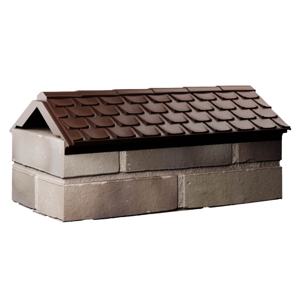 Парапет Zking Эльбрус Коричневый с посадкой на 1 кирпич (255мм) Соликамск фото
